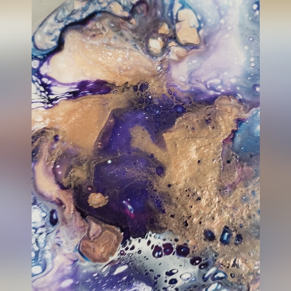 4"Original Acrylic Pour Coasters set of 4 - Picture 4 of 5